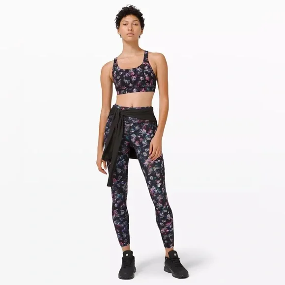 Lululemon Energy Bra Womens 6 Sports Bra Medium Support B D Cups Luxtreme Floral - Picture 4 of 6